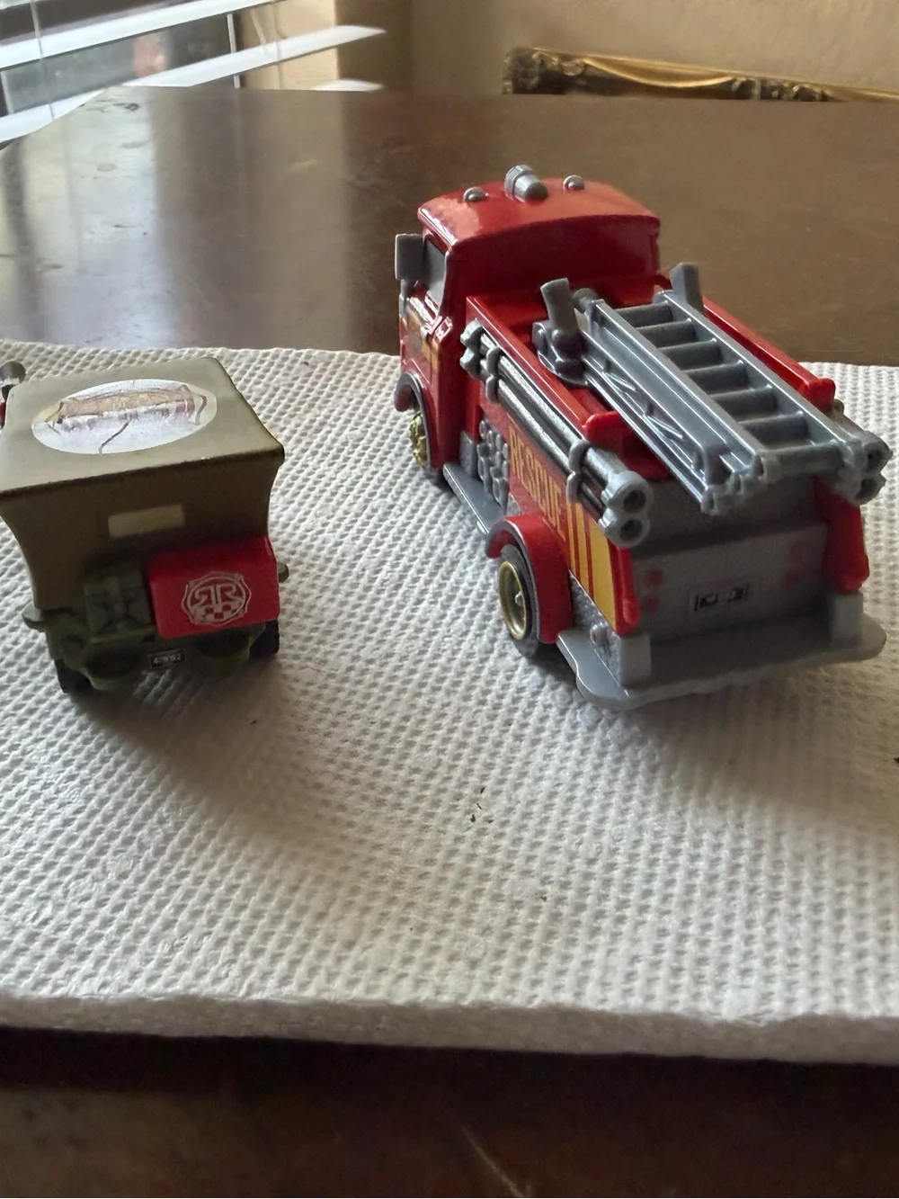 Disney Pixar Cars race & rescue toys red & sarge EUC toys Cars toys movie